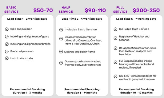 Servicing List (Basic Service) (Half Service) (Full Service)